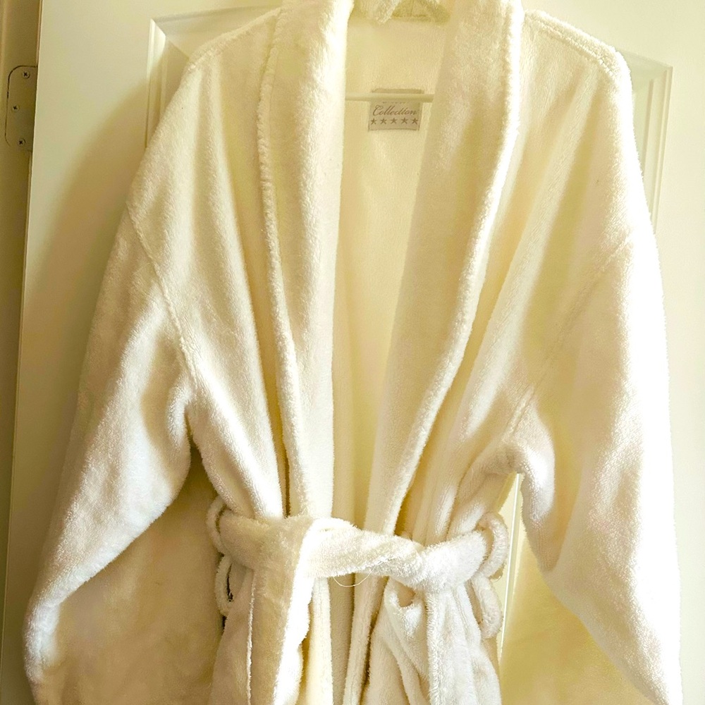 Plush white robe